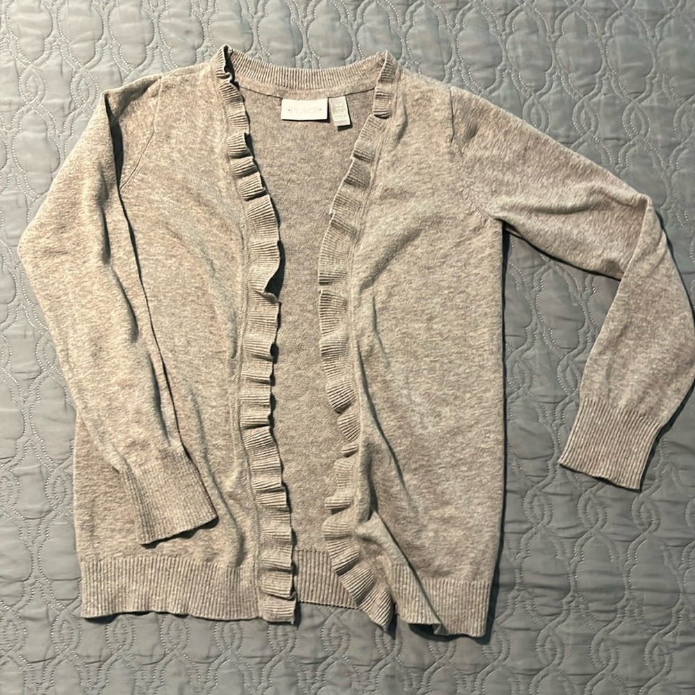 NWOT girls open grey sweater sz 7/8 from Children’s Place